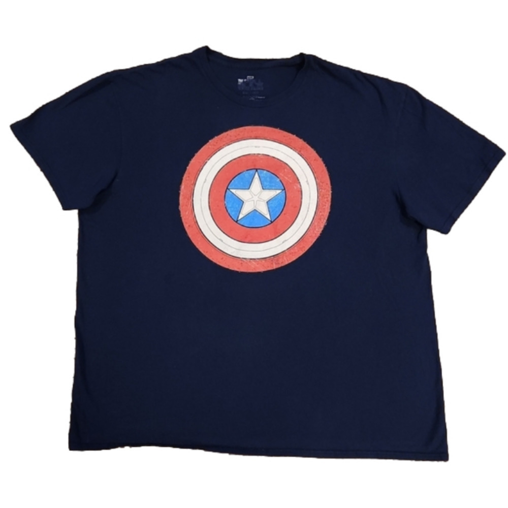 3/$20 Marvel Blue Captain America Shield T-shirt